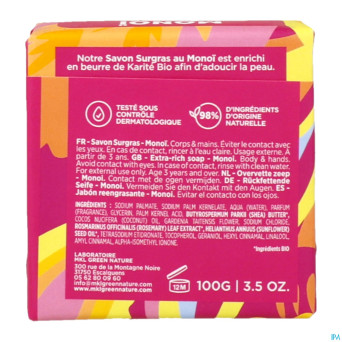 Mkl savon marseille surgras monoi ed limit100g