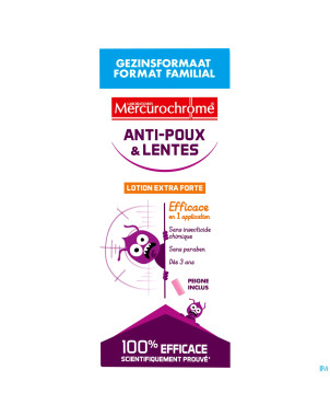 Mercurochrome lotion poux format familial 200ml
