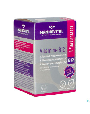 Mannavital vitamine b12 platinum v-comp 60 nf