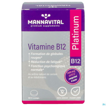 Mannavital vitamine b12 platinum v-comp 60 nf