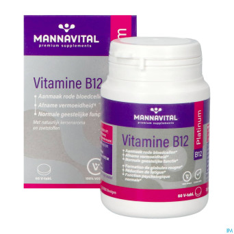 Mannavital vitamine b12 platinum v-comp 60 nf