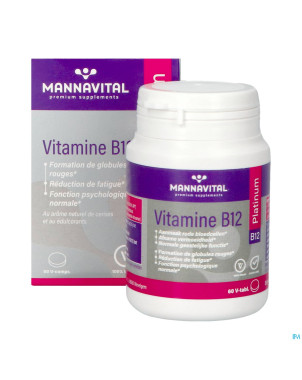Mannavital vitamine b12 platinum v-comp 60 nf