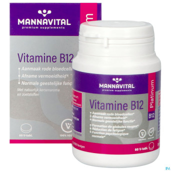Mannavital vitamine b12 platinum v-comp 60 nf
