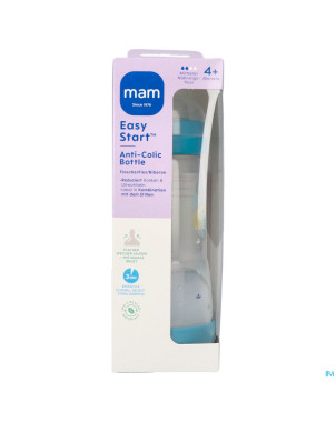 Mam easy start a/colic bib. pure matt bleu 320ml