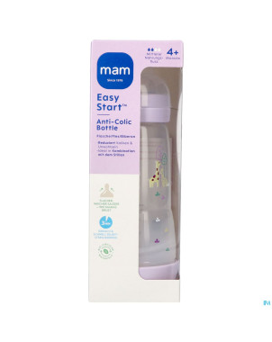 Mam easy start a/colic bib. pure matt lilas 320ml