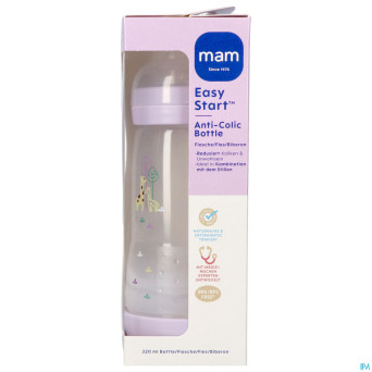 Mam easy start a/colic bib. pure matt lilas 320ml