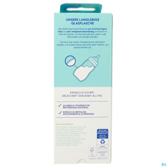 Mam feel good glass bottle matt boy 260ml