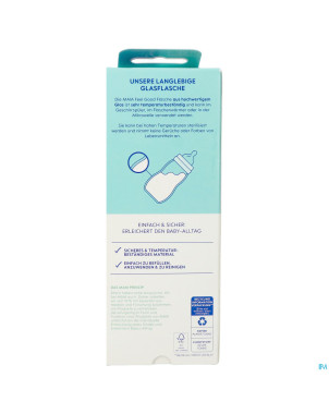 Mam feel good glass bottle matt boy 260ml