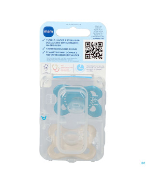 Mam original night sucette silic. pure 0-6m bleu 2