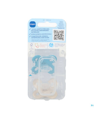 Mam original start sucette silic. pure 0-2m bleu 2