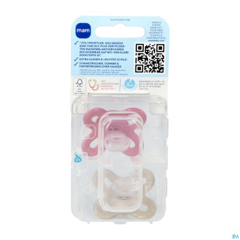 Mam original start sucette silic. pure 0-2m rose 2