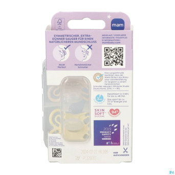 Mam perfect night sucette silicone pure 0-6m uni 2