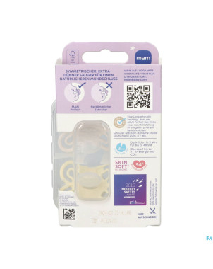 Mam perfect night sucette silicone pure 0-6m uni 2