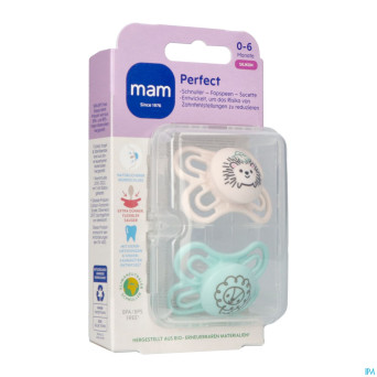 Mam perfect sucette silicone pure 0-6m uni 2