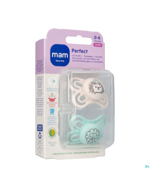 Mam perfect sucette silicone pure 0-6m uni 2