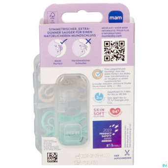 Mam perfect sucette silicone pure 0-6m uni 2