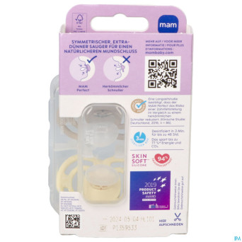Mam perfect sucette silicone pure 16m+ uni 2