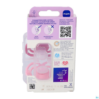 Mam perfect sucette silicone pure 6-16m rose 2