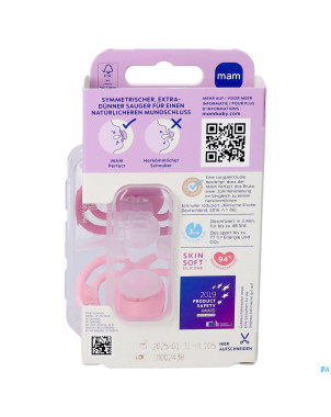 Mam perfect sucette silicone pure 6-16m rose 2