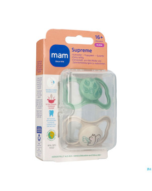 Mam supreme sucette silicone pure 16m+ uni 2