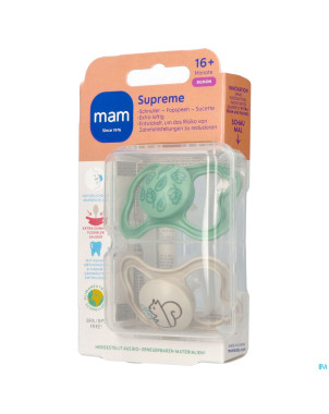 Mam supreme sucette silicone pure 16m+ uni 2