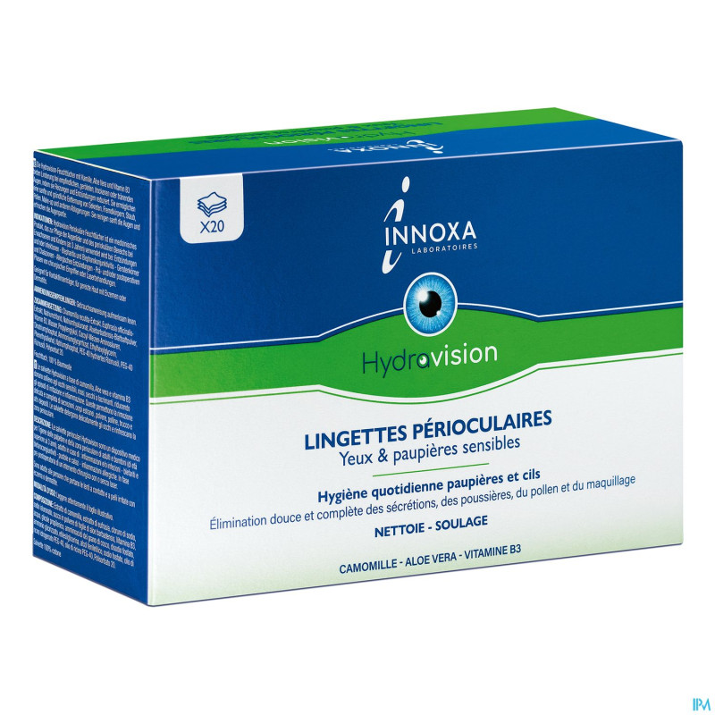 Innoxa hv lingettes occulaires 20