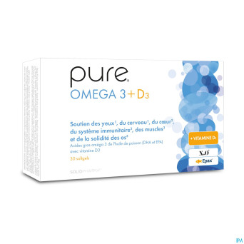 Pure omega 3 + d3 softgels 30