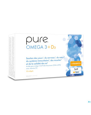 Pure omega 3 + d3 softgels 30