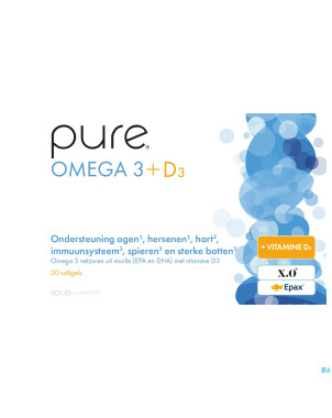Pure omega 3 + d3 softgels 30