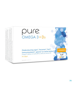 Pure omega 3 + d3 softgels 90