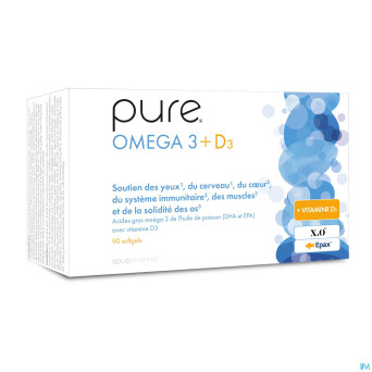 Pure omega 3 + d3 softgels 90