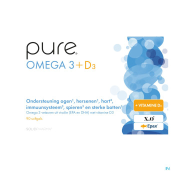Pure omega 3 + d3 softgels 90