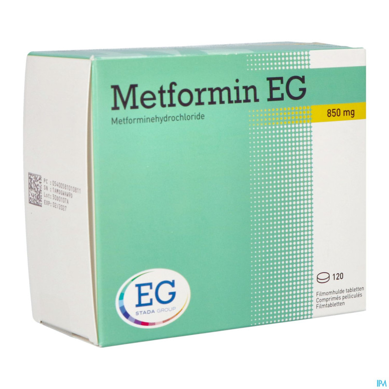 Metformin eg 850mg comp pell 120