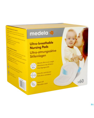 Medela coussinets allaitement ultra respirants 60