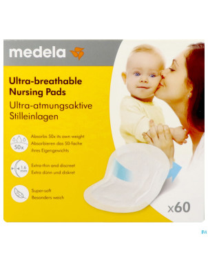 Medela coussinets allaitement ultra respirants 60