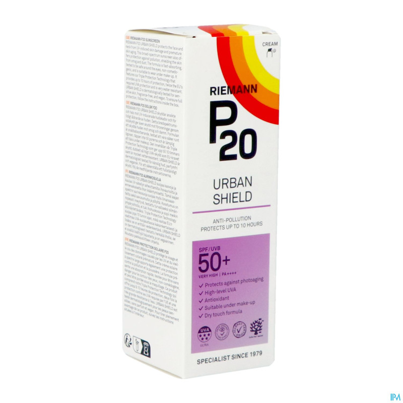 P20 lotion solaire urban shield spf50+ 50g