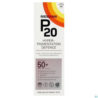 P20 creme solaire hyperpigment. defence spf50+ 50g