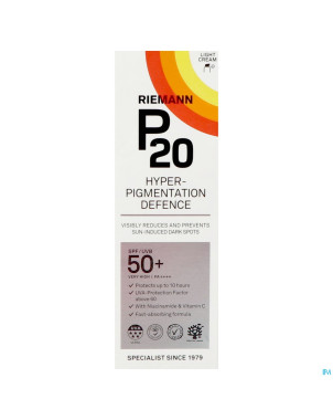P20 creme solaire hyperpigment. defence spf50+ 50g