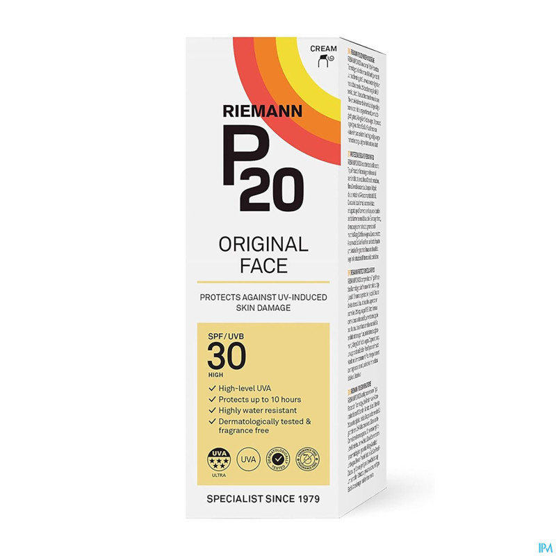 P20 creme solaire visage spf30 50g