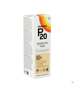P20 creme solaire sensitive visage spf50+ 50g