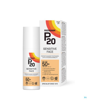 P20 creme solaire sensitive visage spf50+ 50g