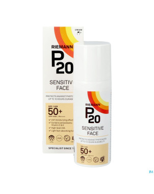P20 creme solaire sensitive visage spf50+ 50g
