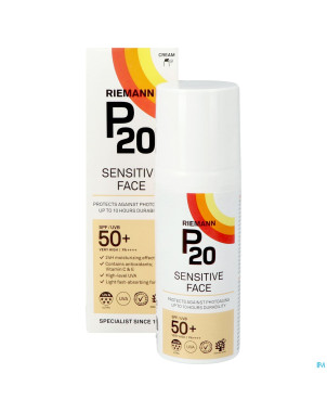 P20 creme solaire sensitive visage spf50+ 50g