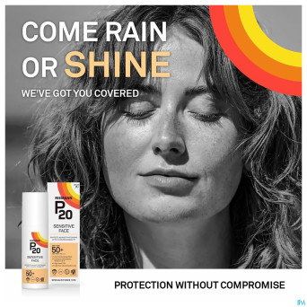 P20 creme solaire sensitive visage spf50+ 50g