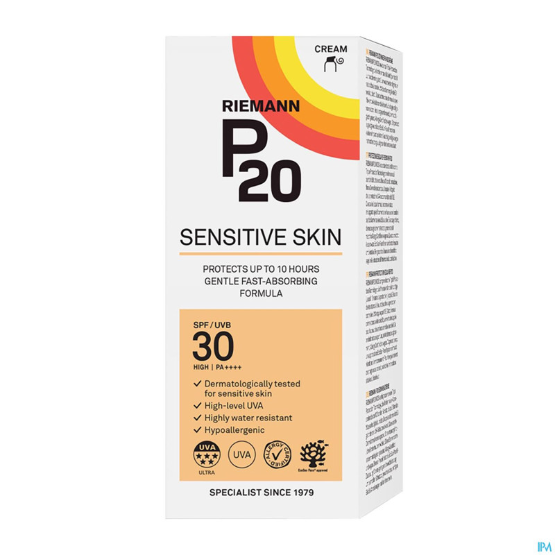 P20 creme solaire sensitive skin spf30 200ml