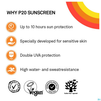 P20 creme solaire sensitive skin spf30 200ml