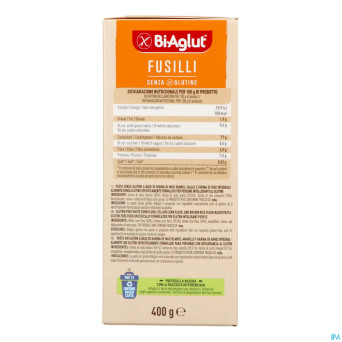 Bi-aglut fusilli 400g 1101 revogan