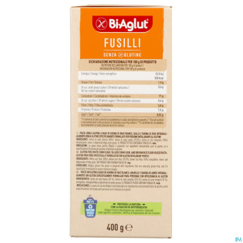 Bi-aglut fusilli 400g 1101 revogan