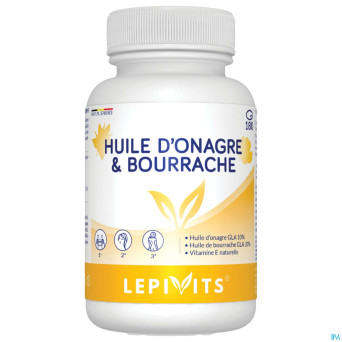 Huile onagre & bourrache bio caps 180 lepivits
