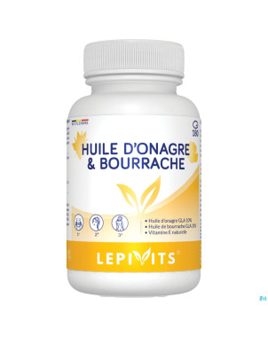 Huile onagre & bourrache bio caps 180 lepivits